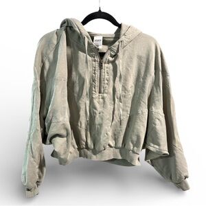 Pink‎ Victoria Secret Sage Green Dolman Sleeve Quarter Zip Jacket- Size XSmall